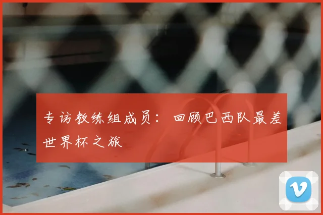 专访教练组成员：回顾巴西队最差世界杯之旅